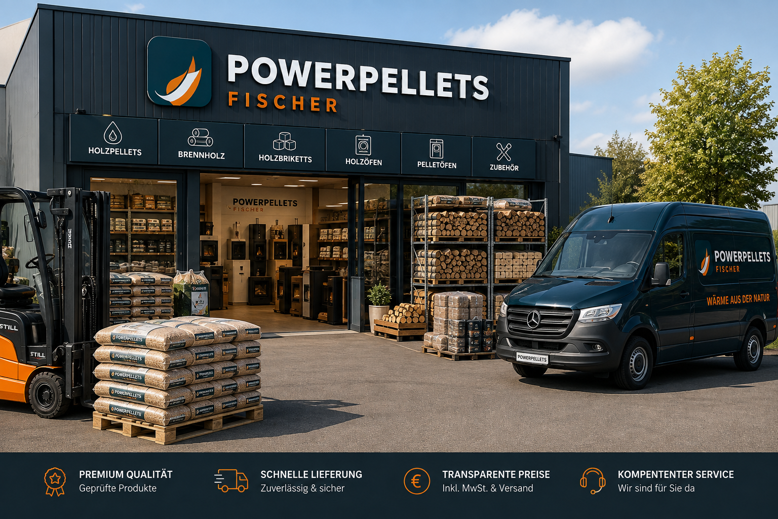POWERPELLETS FISCHER – Sortiment, Lager und Lieferung